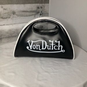 Von Dutch black clutch purse
